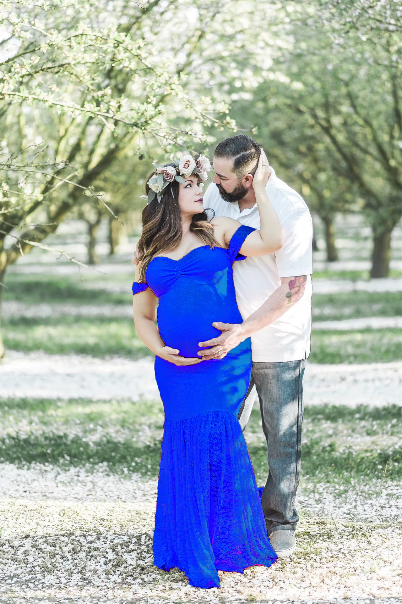 Vestido en tono azul