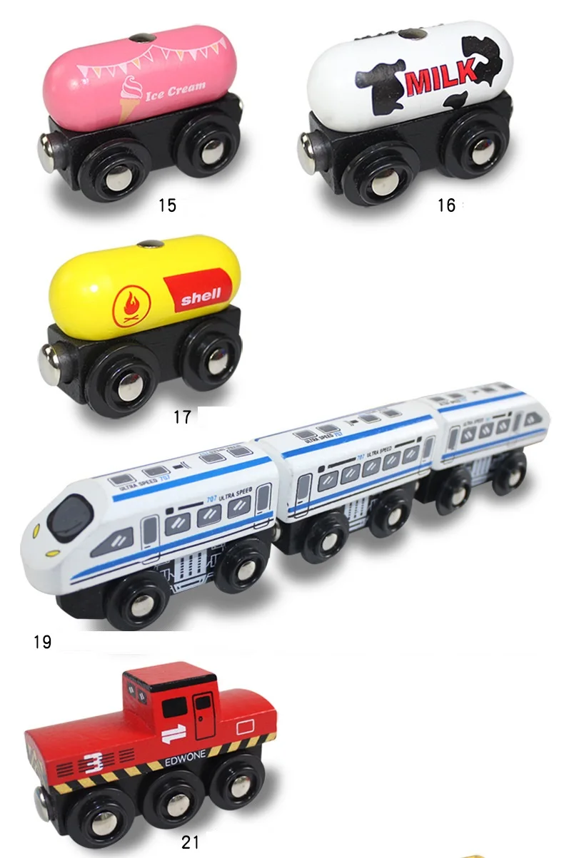 Tren de juguete de madera para pista