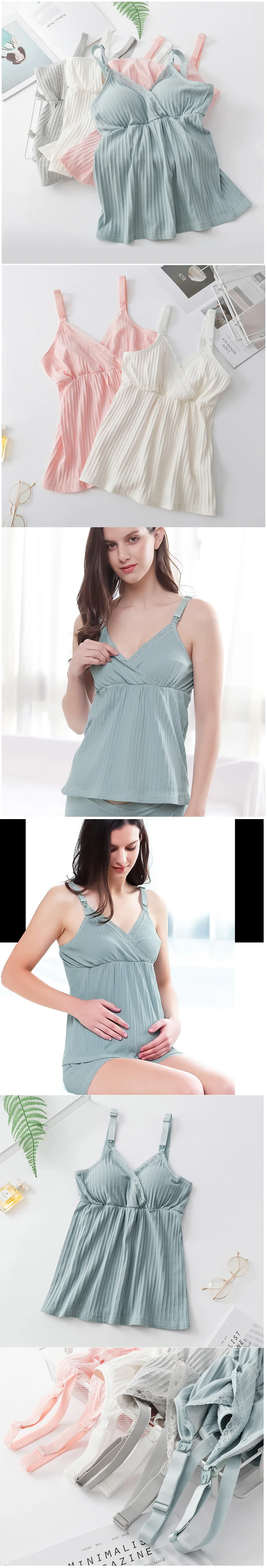Detalle del tejido elástico y suave del top de lactation