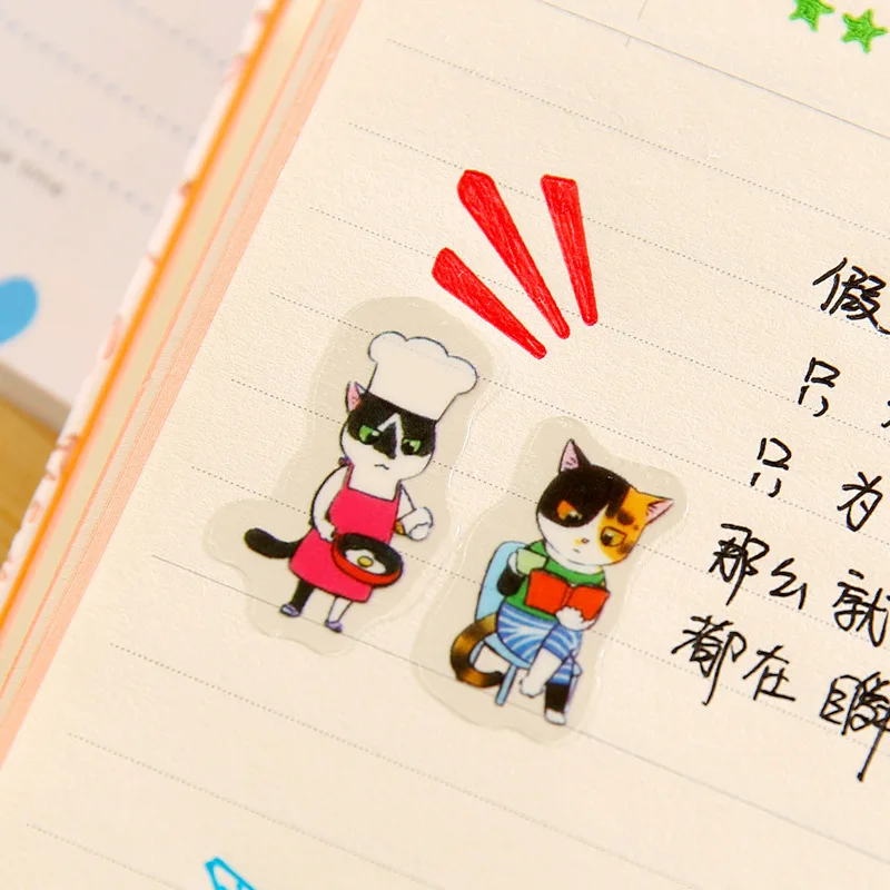 Pegatinas transparentes PVC – Diseño gato para álbum de fotos infantil - imagen 5