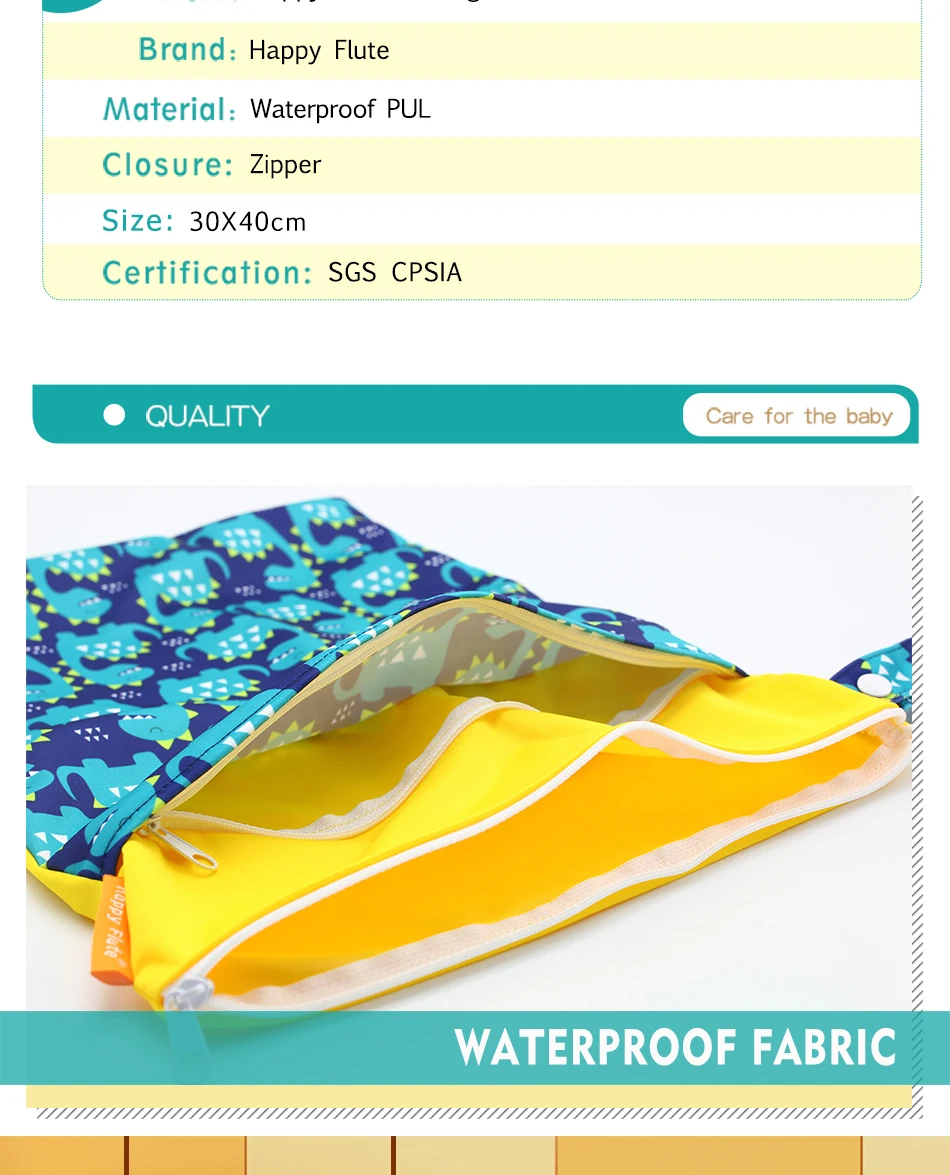Detalle del material impermeable de la bolsa