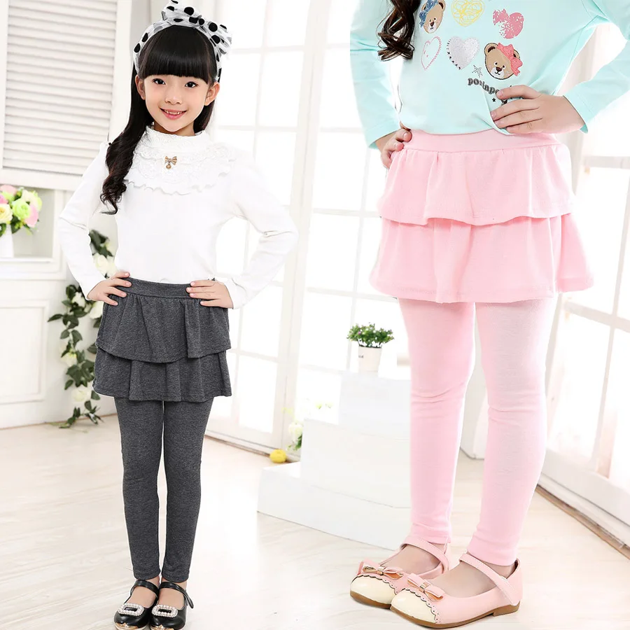 SheeCute Leggings falda niña – Color pastel primavera otoño - imagen 4