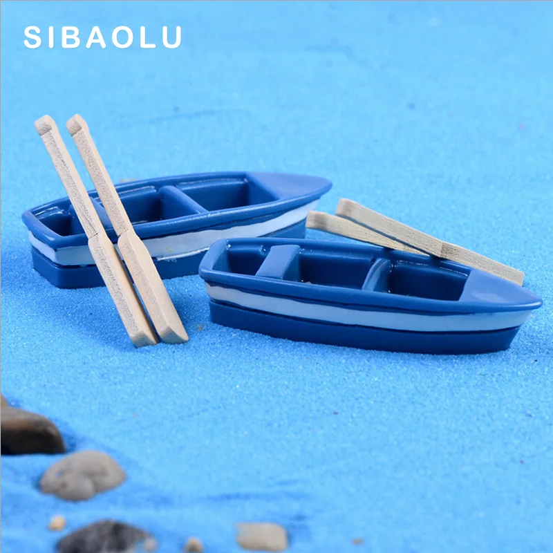 Figuras en resina azul para hogar y acuario – jardín de hadas