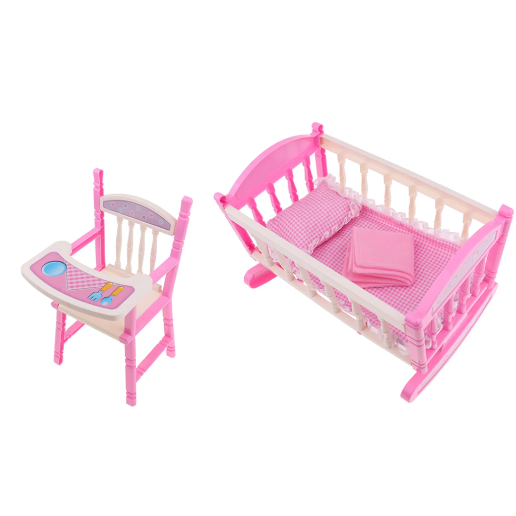 Conjunto de muebles para bebé: cuna, cama y silla alta - imagen 5