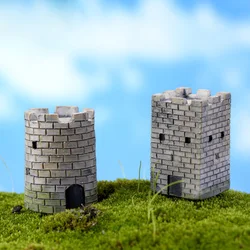 Castillo de resina en miniatura – Figurita decorativa para jardín de hadas