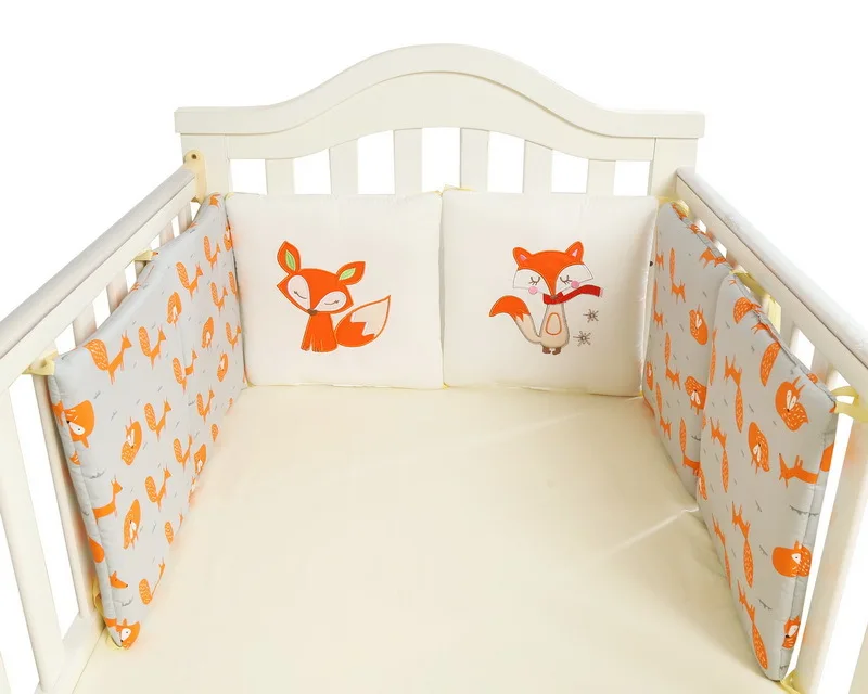 Juego de cama algodón bebé con protector cuna y cojín trasero - imagen 3