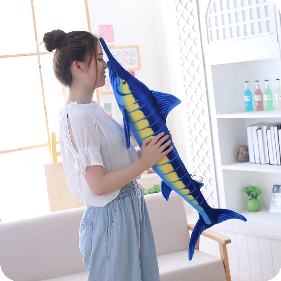 Peluche de pez marlin azul Makaira mazara como almohada suave - imagen 2