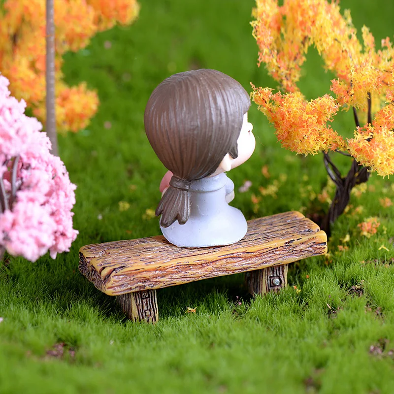 Figura de hadas en resina para jardín miniatura estilo tierno - imagen 5