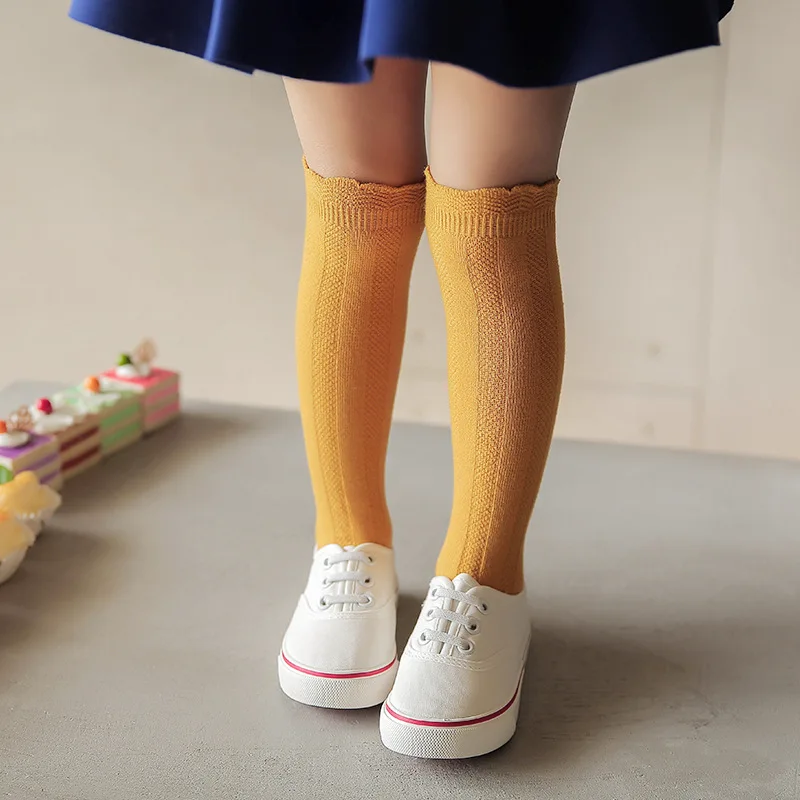 Calcetines altos de algodón transpirable para niña – Escuela y todo el año - imagen 5