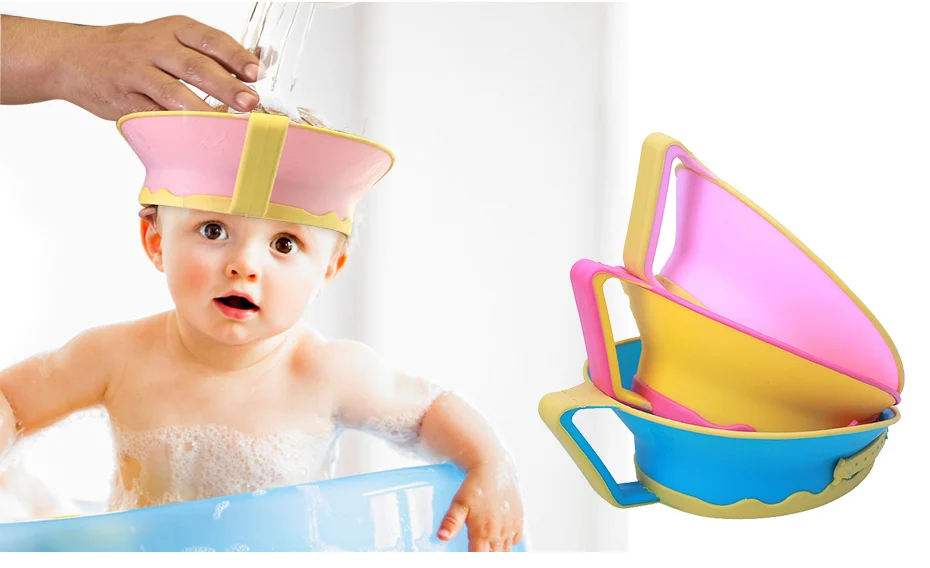 Gorro con visera para el baño de bebé