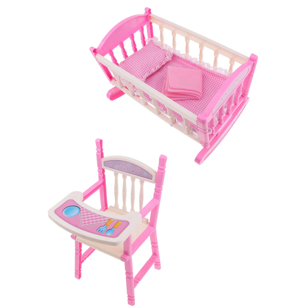 Conjunto de muebles para bebé: cuna, cama y silla alta - imagen 4
