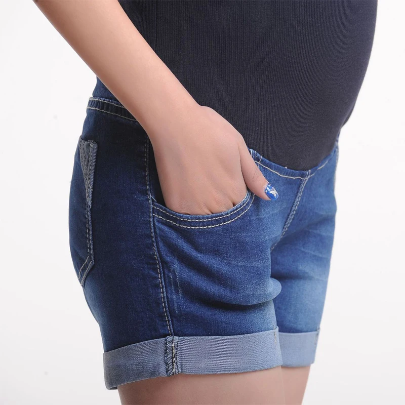 Gravida pantalones cortos de embarazo vaqueros talla grande - imagen 3