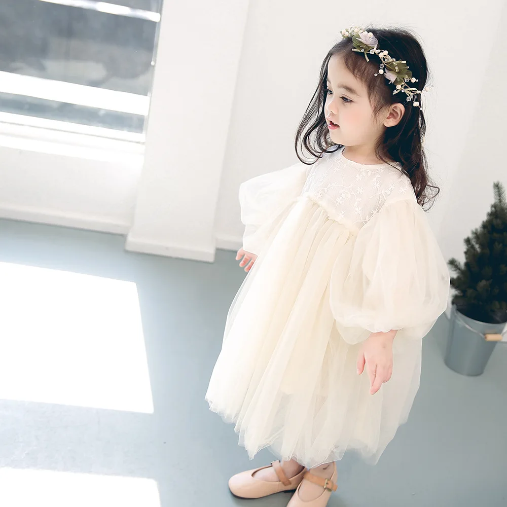 MILANCE Vestido de Fiesta con Manga Abombada para Niña