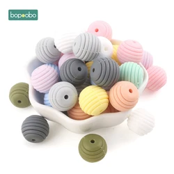 Bopoobo Abalorios de dentición de silicona sin BPA, cuentas espiral