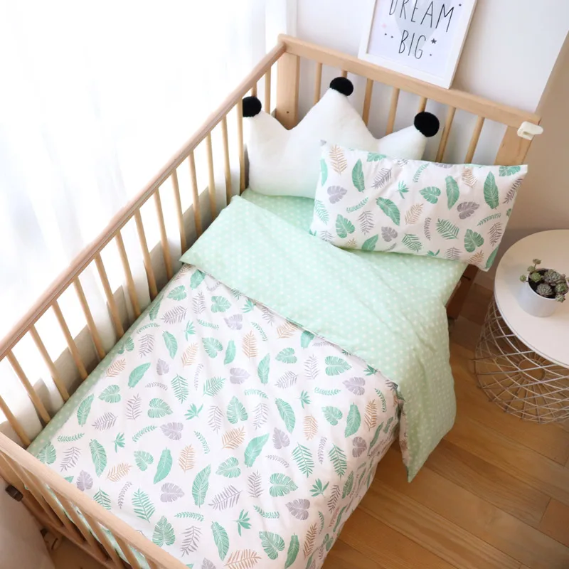 Juego de cama completo para cuna de algodón transpirable - Sábanas y protector - imagen 4