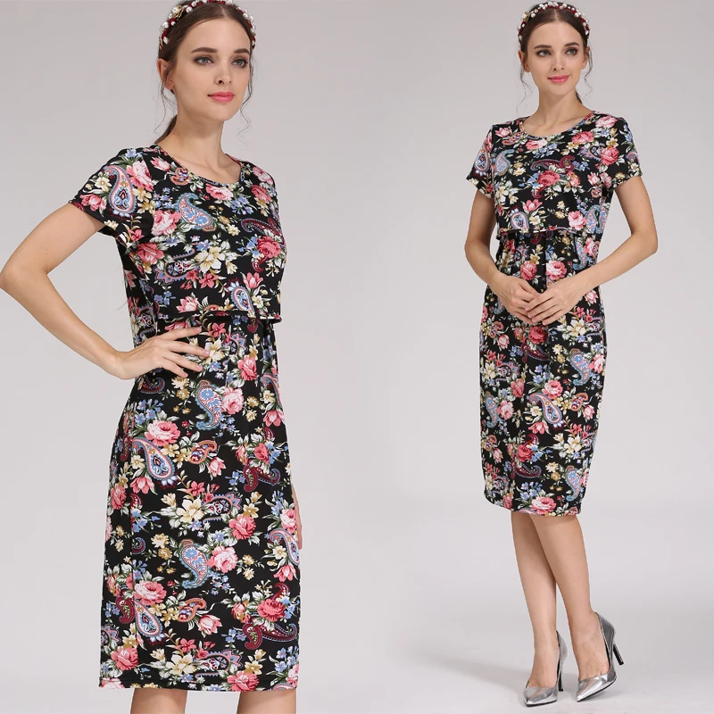 Emotion Moms Vestido de lactancia y embarazo de verano informal - imagen 5