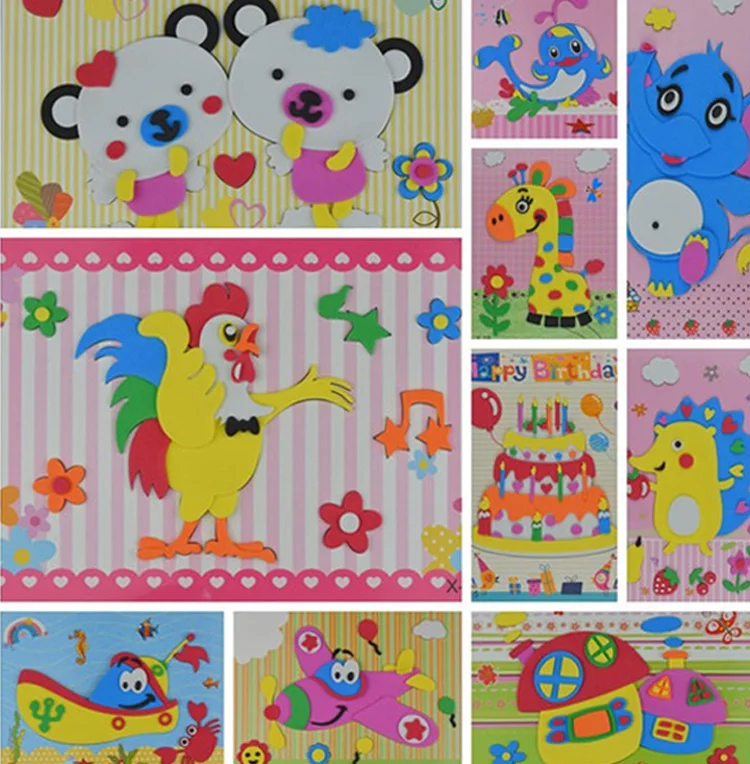 Kit papel EVA 3D para manualidades infantiles – 5 hojas