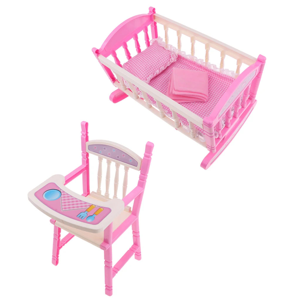 Conjunto de muebles para bebé: cuna, cama y silla alta - imagen 2