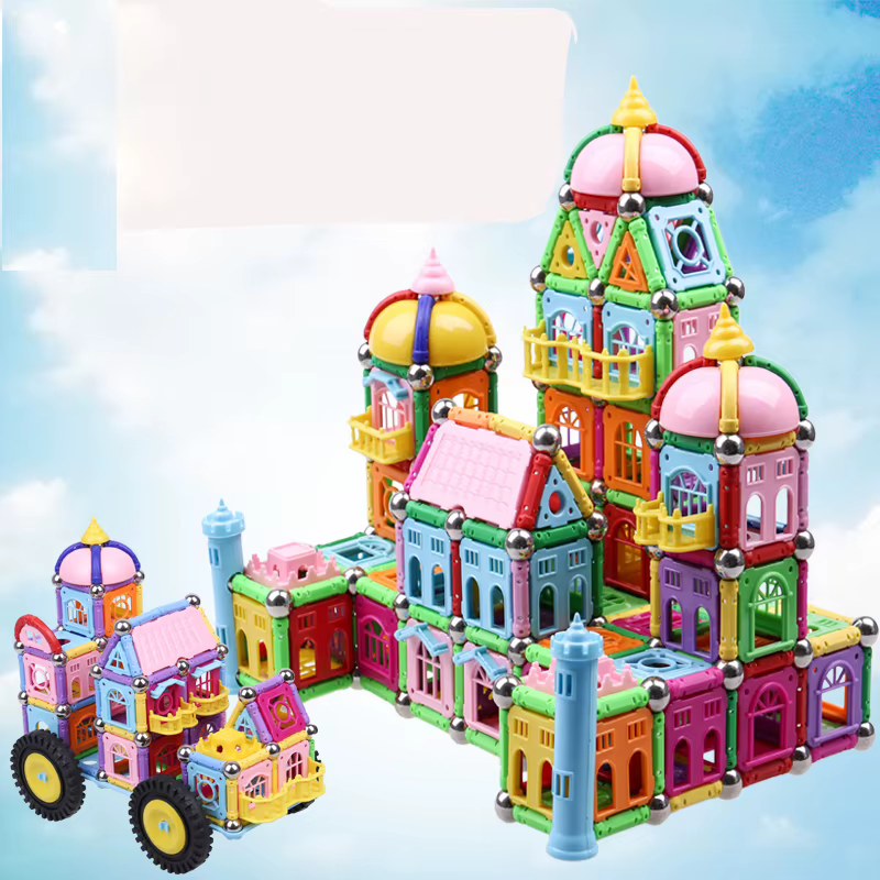 Bloques magnéticos para niños – Juego de construcción 60 piezas - imagen 3