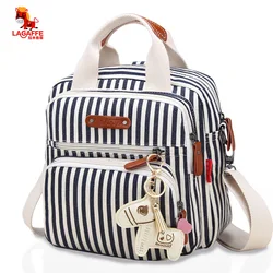 Bolsa para pañales de lona colorida maternidad mamá