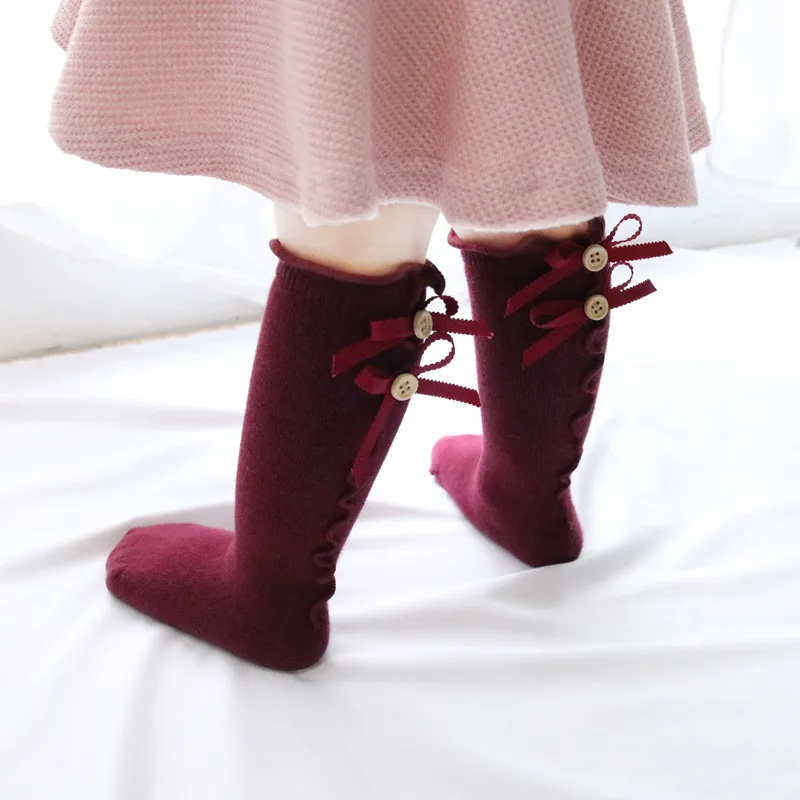 Calcetines de algodón hasta la rodilla para niños y niñas - imagen 4
