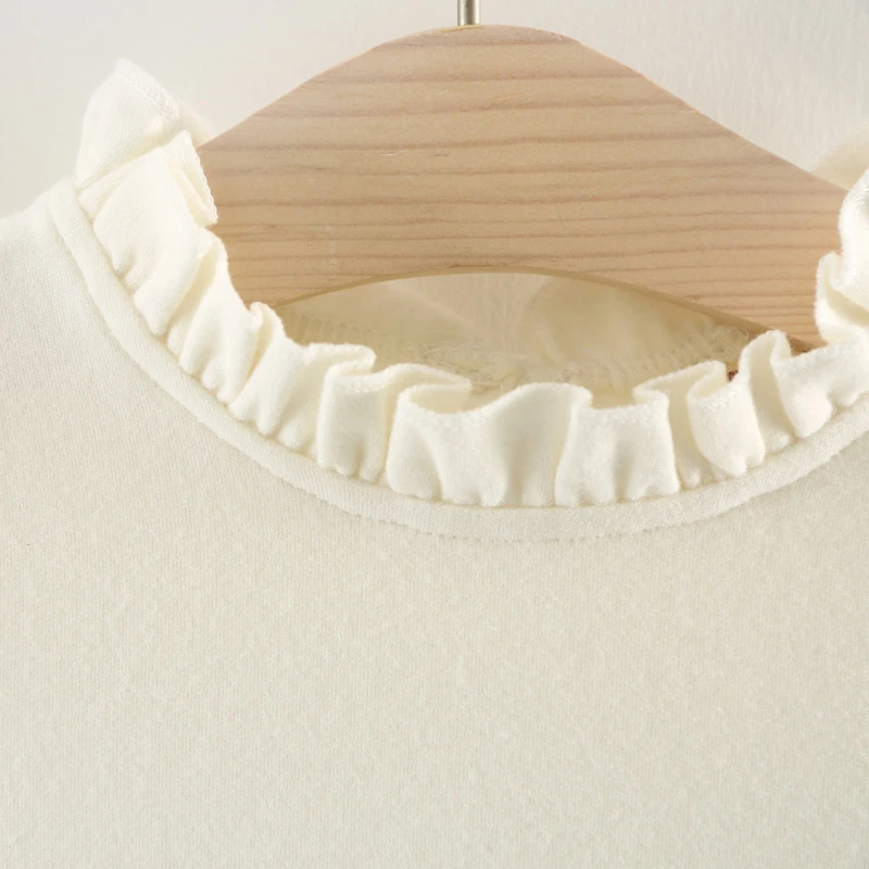 Vestido de otoño de punto para niñas con efecto conjunto manga larga - imagen 5