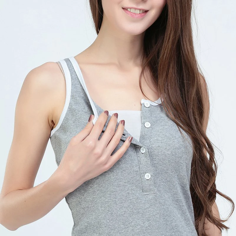 Camiseta sin mangas lactancia algodón suave y transpirable - imagen 5