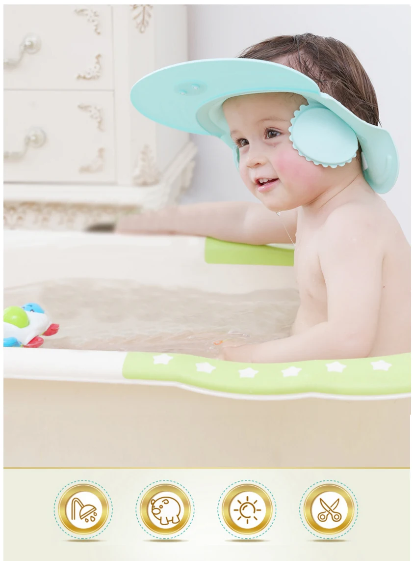 Gorro de champú ajustable para bebé Wheat&Turtle