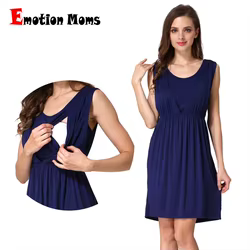 Vestido de lactancia sin mangas para embarazadas - Verano comodo