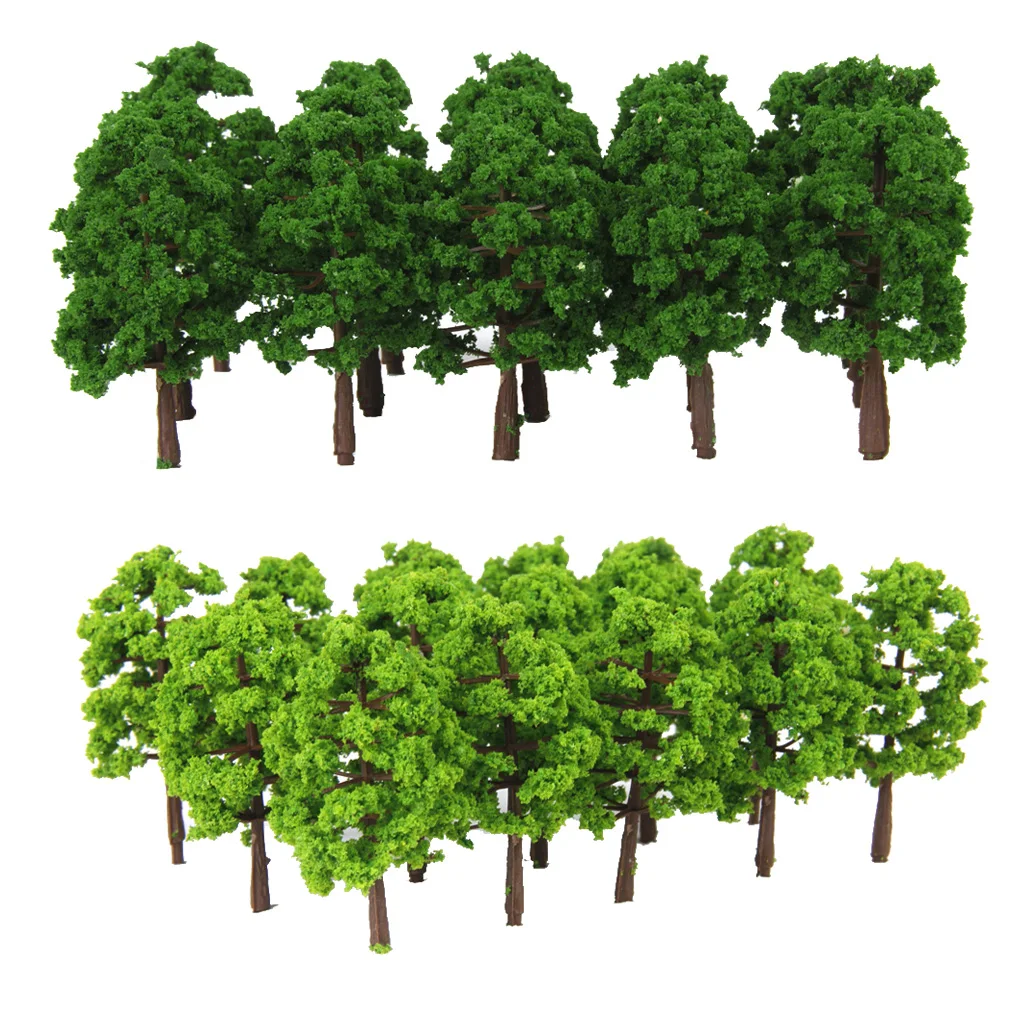 Árboles de plástico 1:150 N para paisaje ferroviario - imagen 2