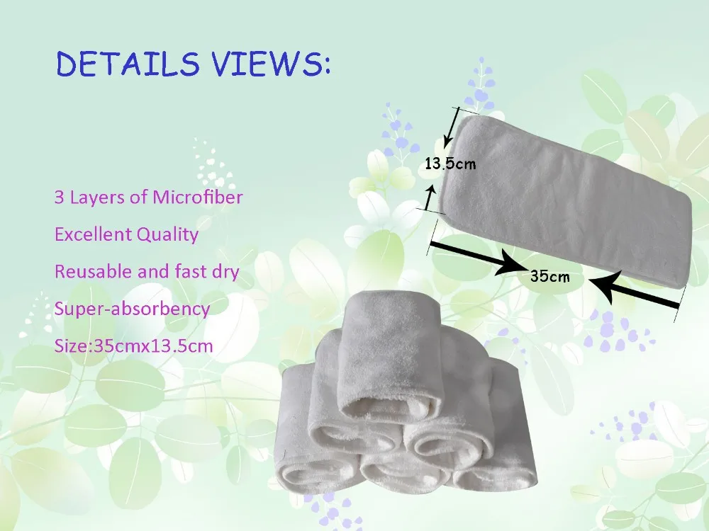 Insertos de microfibra expandiendo capacidad absorbente