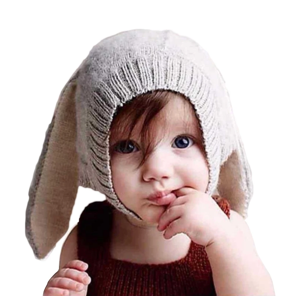 Gorro de punto orejas de conejo para bebé – Otoño Invierno - imagen 3
