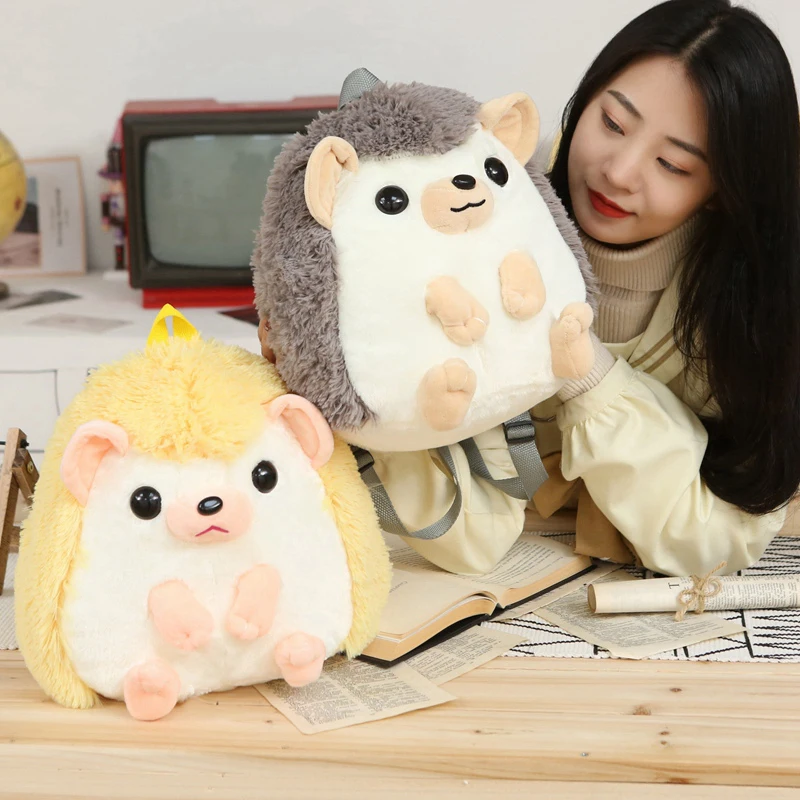 Mochila escolar infantil peluche erizo tierno - imagen 3
