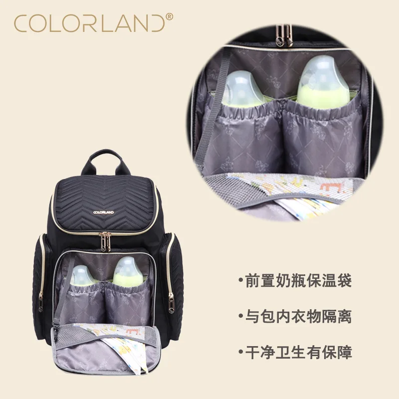 COLORLAND Bolsa para pañales bebé mochila cochecito silla de ruedas - imagen 4