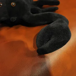 Peluche grande negro brillante para niños, regalo de Navidad