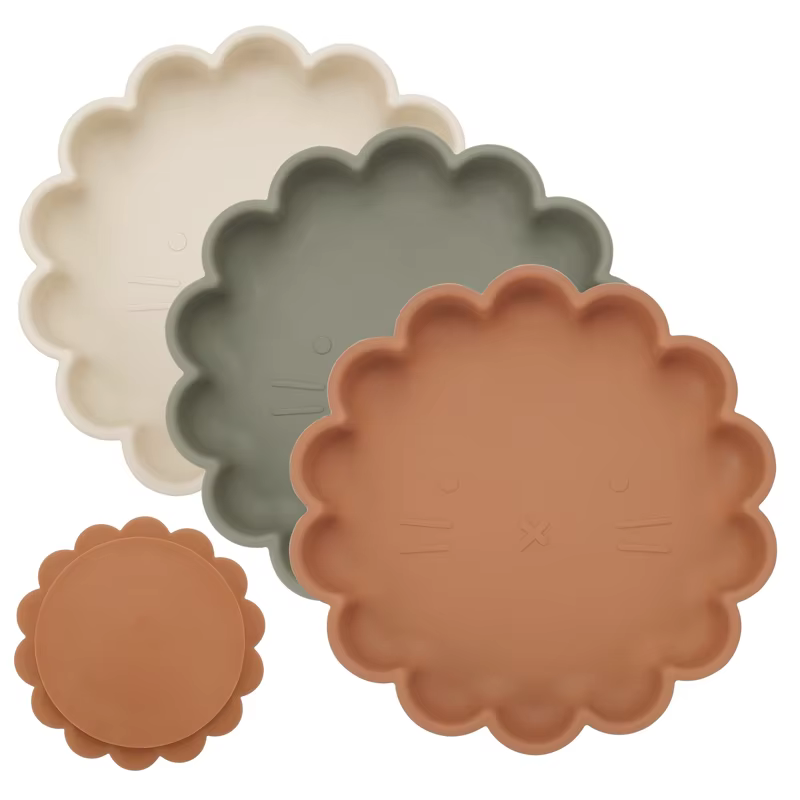 Cuenco de silicona con flores para bebé – Vajilla infantil lavable - imagen 2