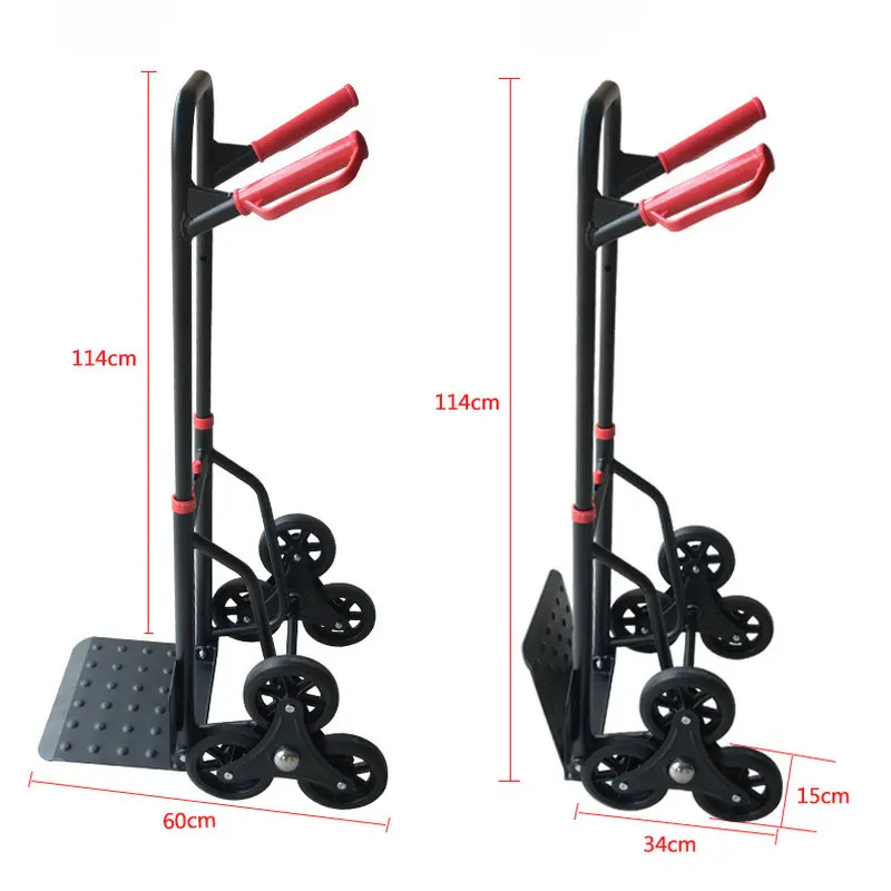 Carro elevador para escaleras con ruedas de goma y asa telescópica - imagen 5
