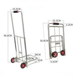 Carrito infantil plegable con varilla de acero para viaje