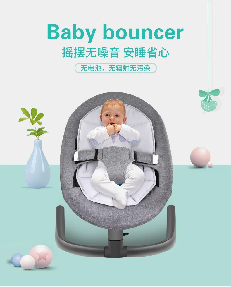 Mecedora para bebé con aspecto acolchado
