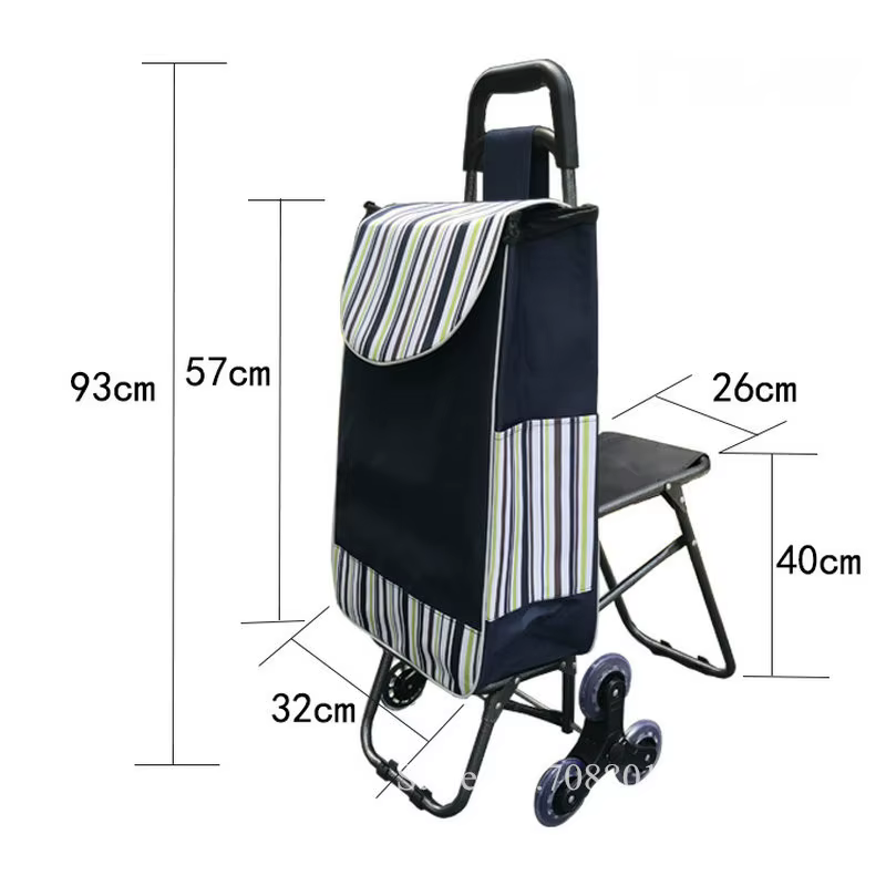Carrito multiusos para subir escaleras con asiento plegable - Hogar - imagen 5