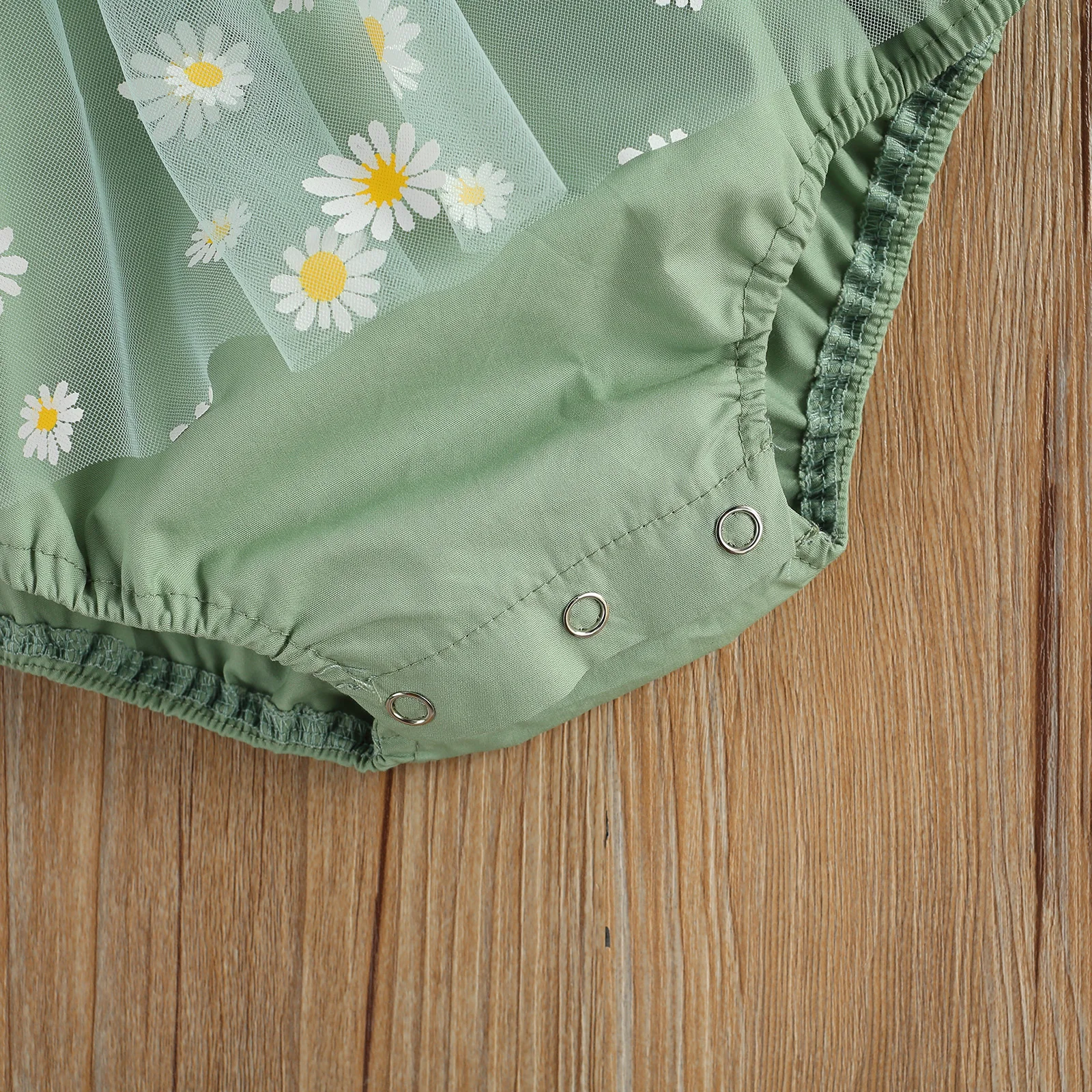 VISgogo Pelele estampado margaritas para niñas ligero de verano - imagen 5