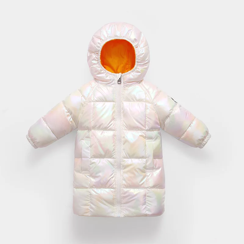 Abrigo largo acolchado brillante invierno para niños - imagen 3