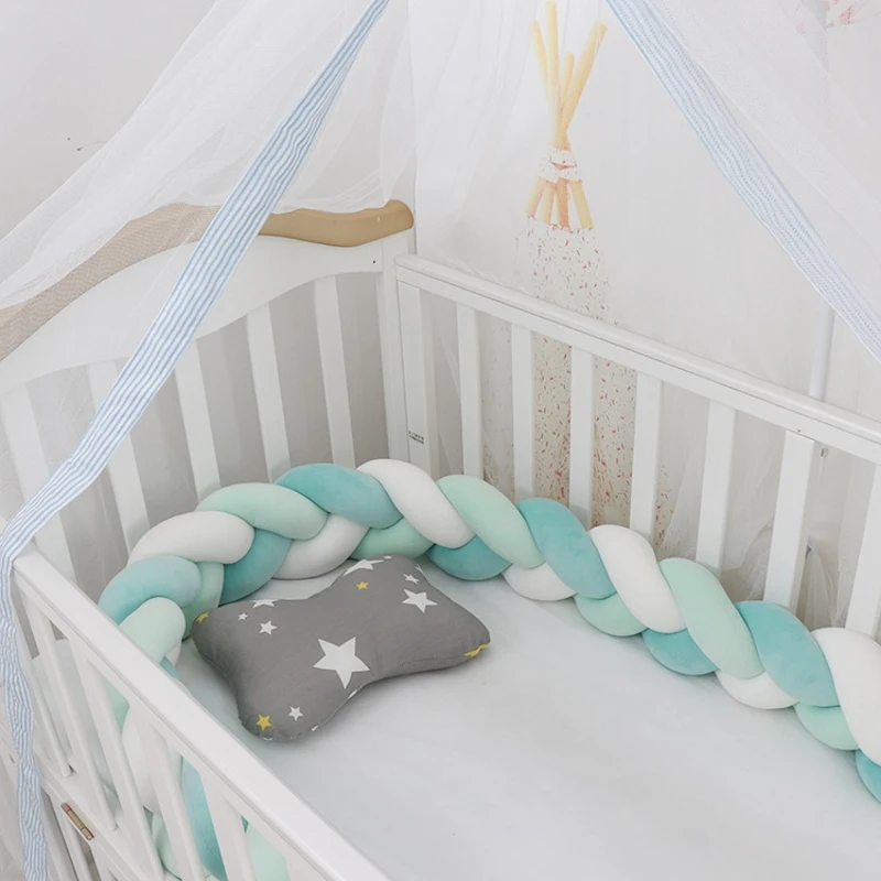 Protector de cuna acolchado de algodón – Decoración habitación bebé - imagen 3