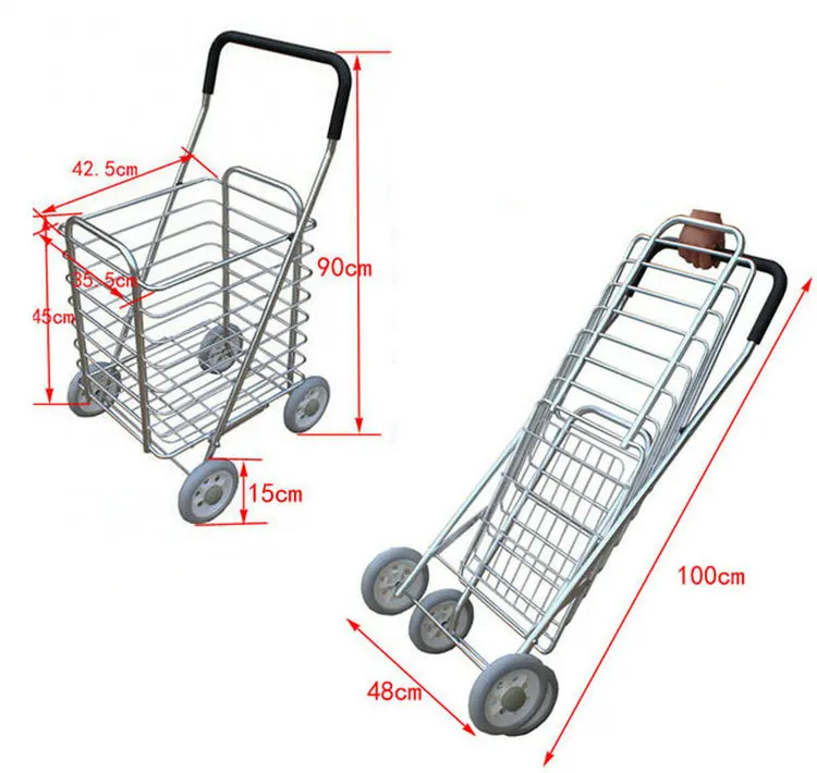 Medidas del carrito plegable