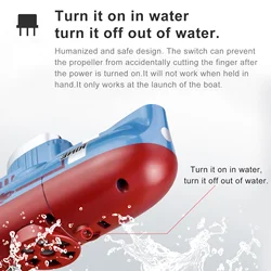 Barco submarino teledirigido resistente al agua para niños y niñas