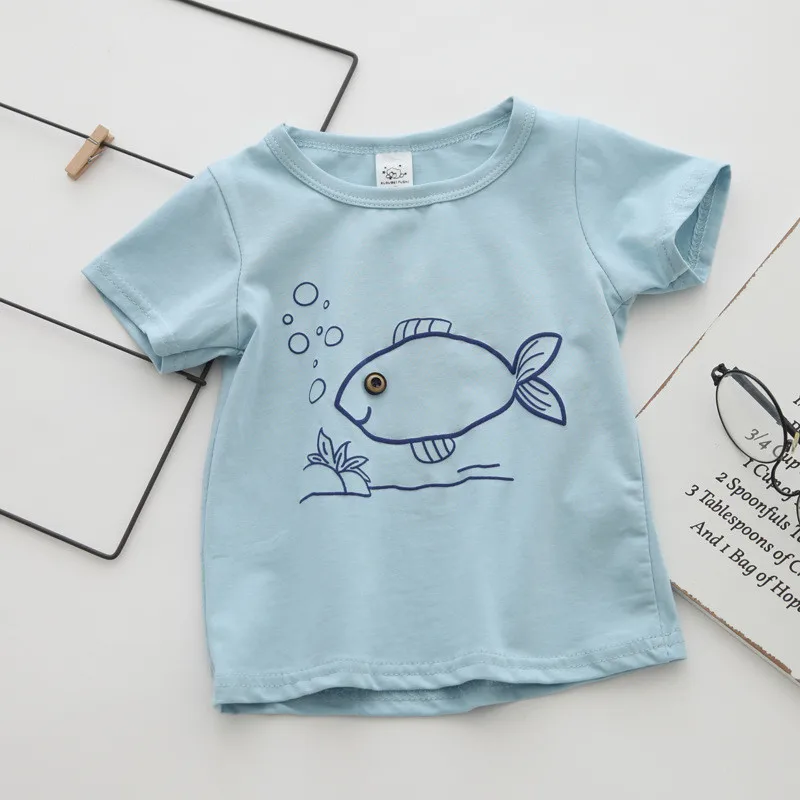 Camiseta algodón orgánico bebé niño manga corta suave y fresca - imagen 3
