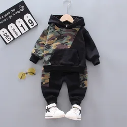 Conjunto chándal niño otoño – Sudadera con capucha y pants de felpa