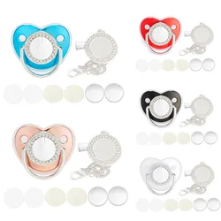 Chupete blanco con tapa para recién nacido – Tetina infantil sublimada