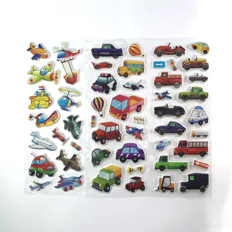 Pegatinas 3D de vehículos para niños - Manualidades creativas - imagen 4