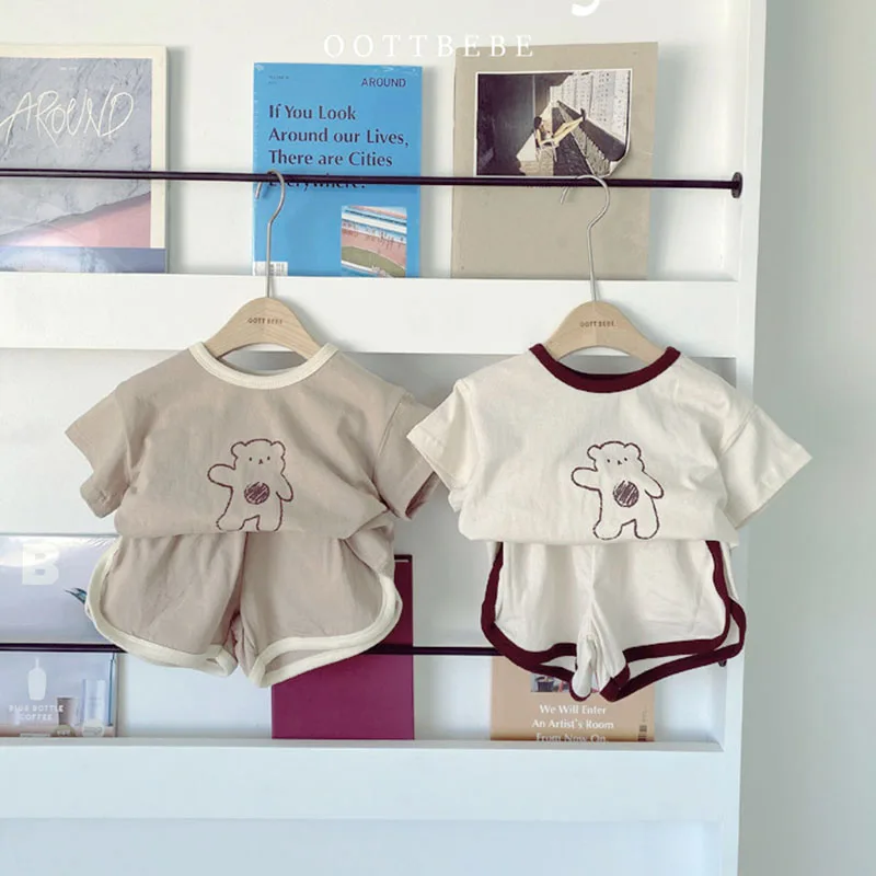 Conjunto bebé oso – Camiseta y pantalón de algodón - imagen 5